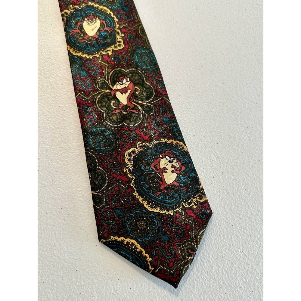 Looney Tunes Mania Vntg Men's Neck Tie Tasmanian Devil Taz 60" Length 4" Width‎